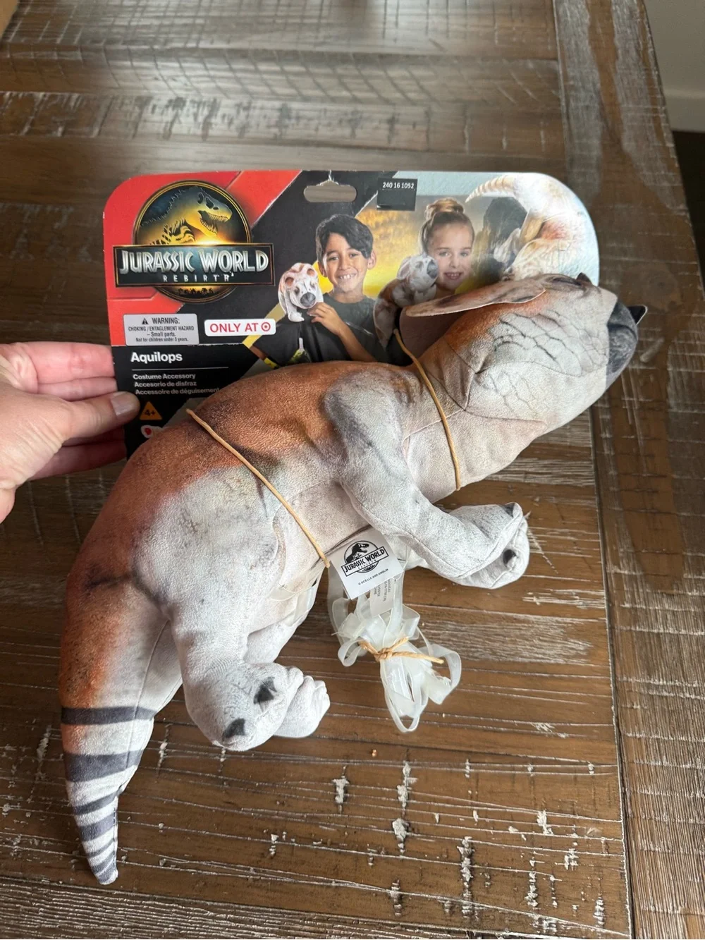 Jurassic World Rebirth Plush Aquilops Halloween Costume Accessory Shoulder Toy